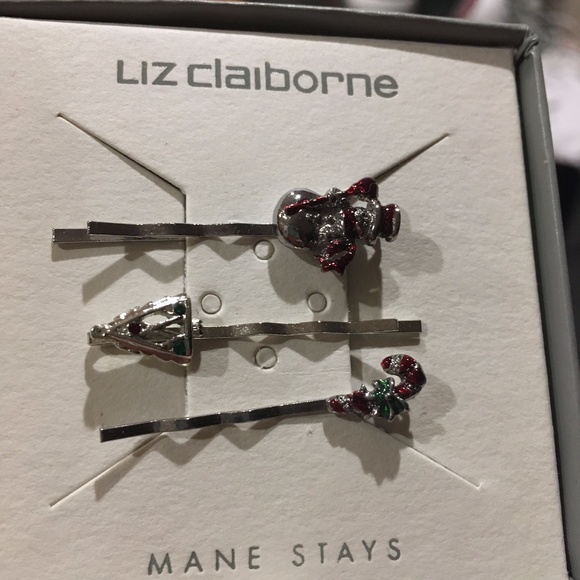 FREE NEW Christmas hairpins Liz Claiborne vintage - Picture 2 of 5